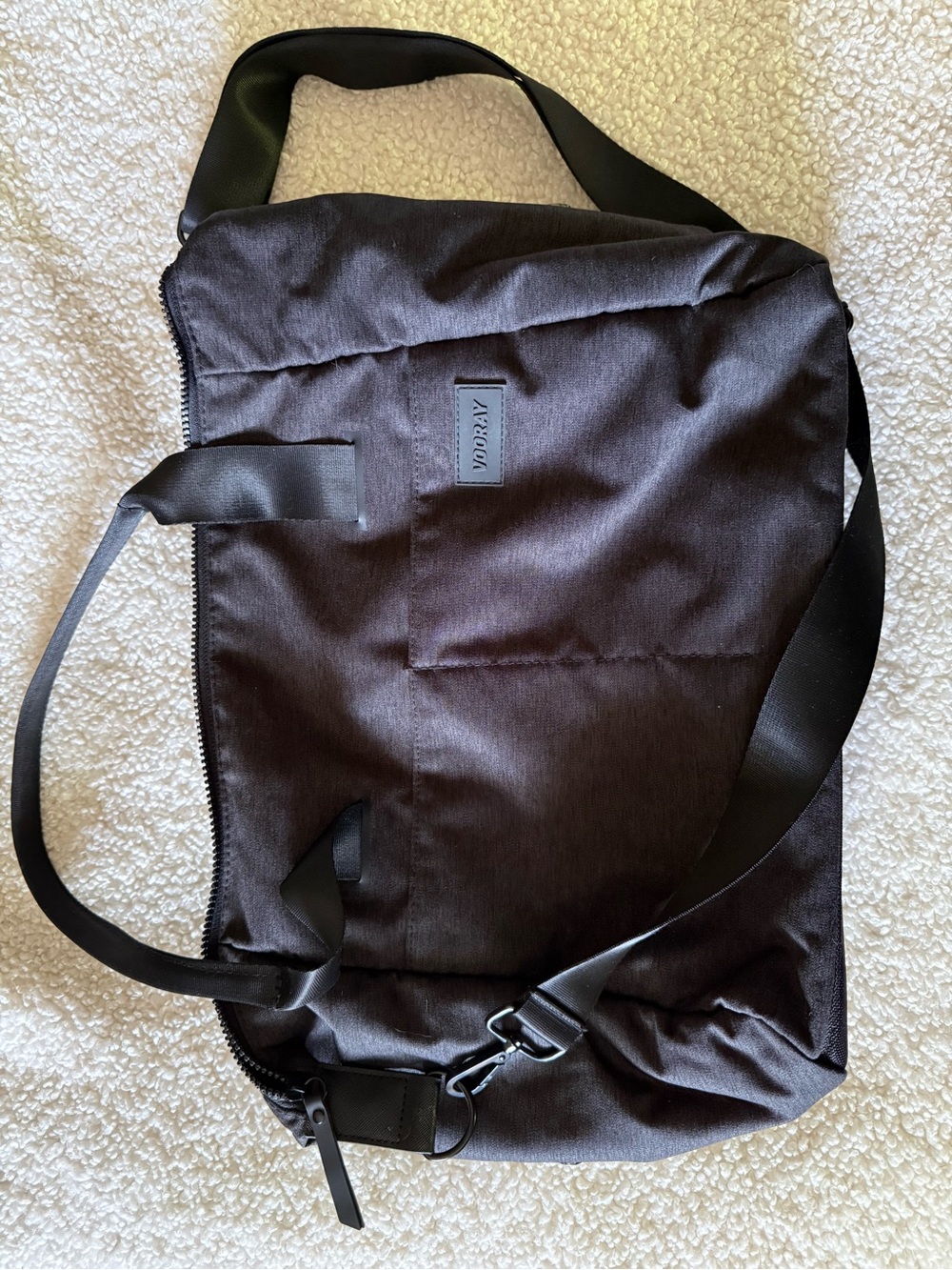VORRAY Black Messenger Bag for Men - Crossbody Shoulder Bag